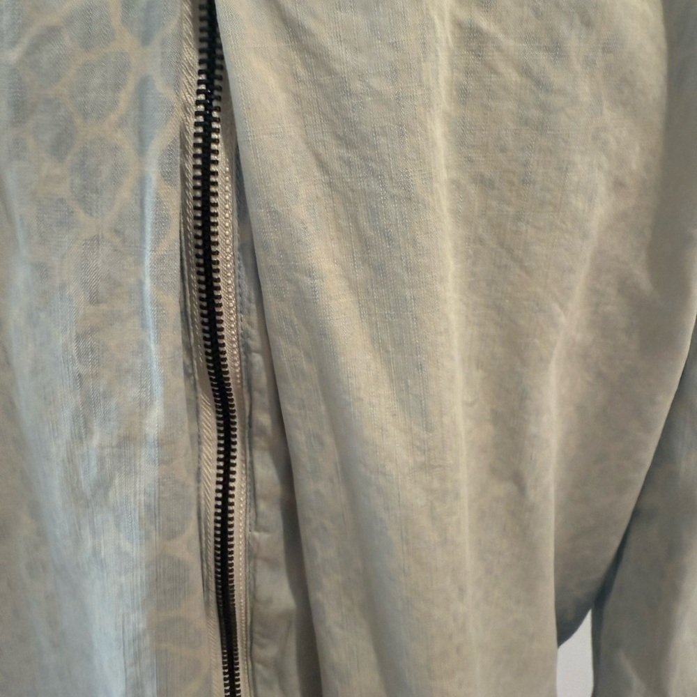 Vintage Havana Light Blue Animal Print Zip Back Button Up Shirt Size S - Picture 7 of 10